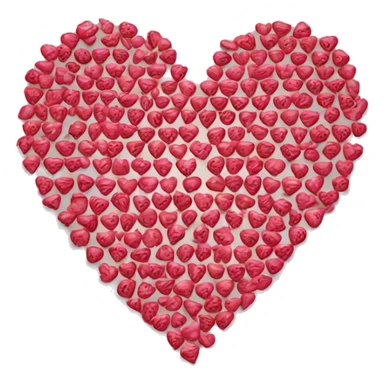 Heart made out of kisses sticker