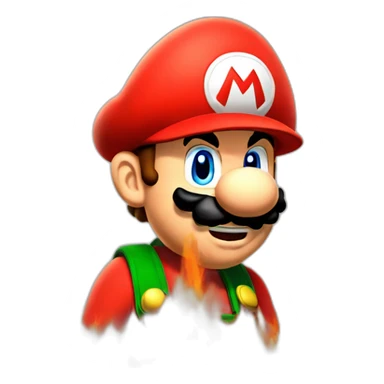 Mario bros in fire sticker