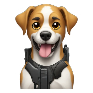 dog playing csgo sticker