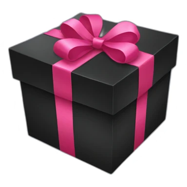 black gift box sticker