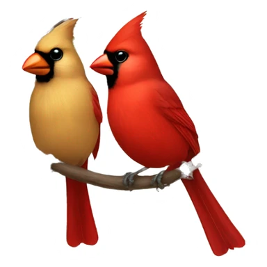 Two Cardinals on a tree branch sticker