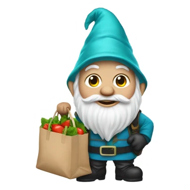 Gnome with Uber eats bag sticker