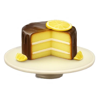 lemon cake with glace sticker