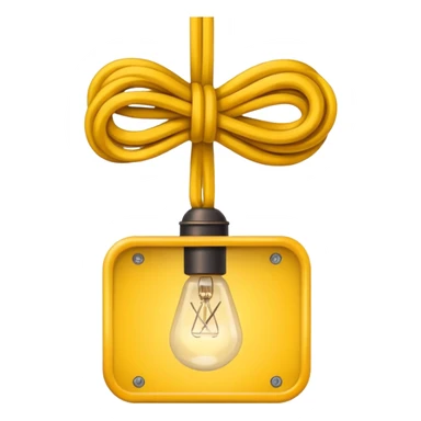 Hanging Light Cable yellow sticker