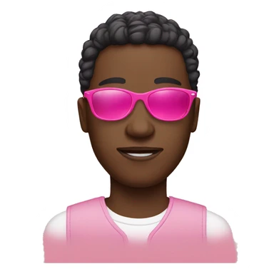 Black people with pink sunglasses sticker