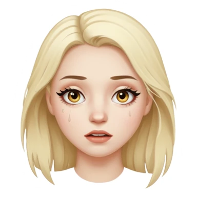 Crying alternative girl sticker