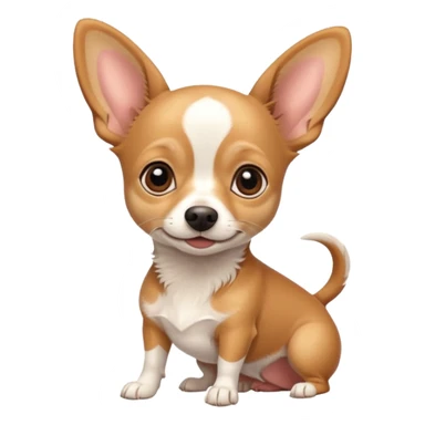 tan and white chihuahua and weener dog mix  sticker
