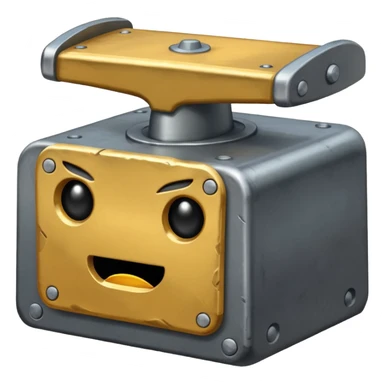 Anvil with a face sticker