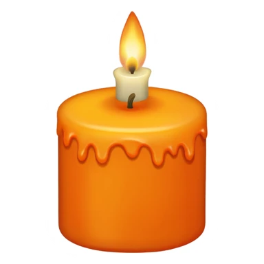 orange candle sticker