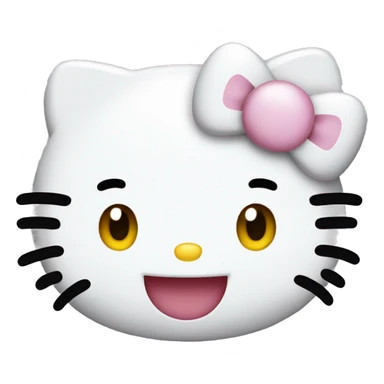 Hello kitty smiling sticker