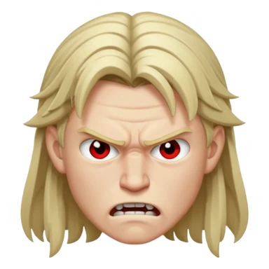 thorfinn angry face Kid Long hair  sticker