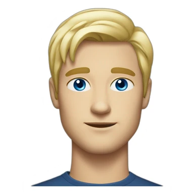 blonde sophisticated man, blue eyes, 23 years old sticker