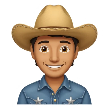 Smiling Mexican man with cow boy hat  sticker