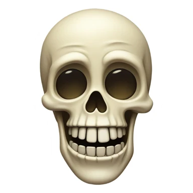 Crying laughing skeleton  sticker