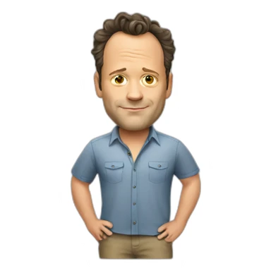 vince-vaughn cartoon wearing shirt sticker
