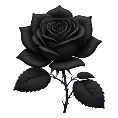 Black rose sticker