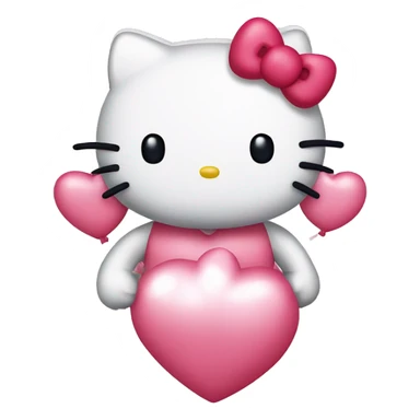 hello kitty avec des cœurs  sticker