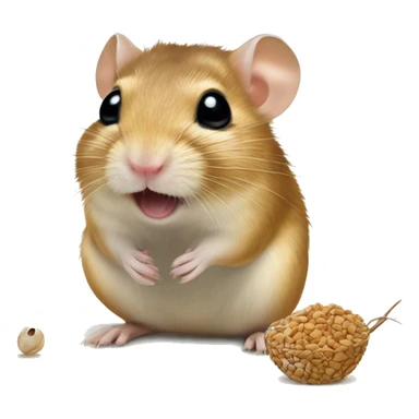 Gerbil and seed sticker