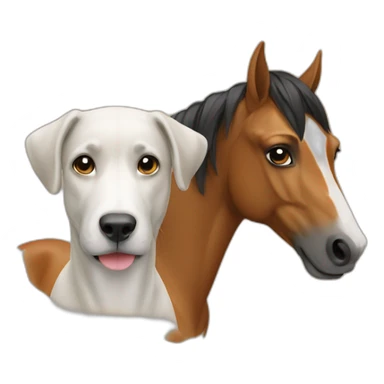 horse and dog sticker