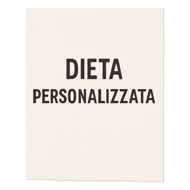 FOGLIO DI CARTA CON LA SCRITTA "DIETA PERSONALIZZATA" sticker