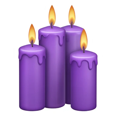 purple candles sticker