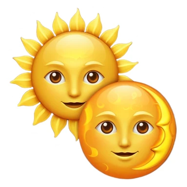 La luna y el sol  sticker