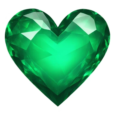 Emerald green heart sticker