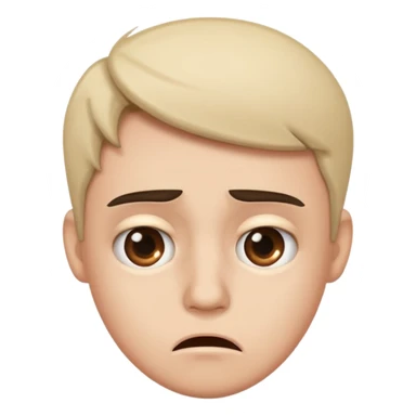I need you to make an emoji of the gen z stare (young person like 20 yro’, like confusion, disgusted and kinda bored  sticker