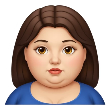 very fat handsome rich brunette woman sticker