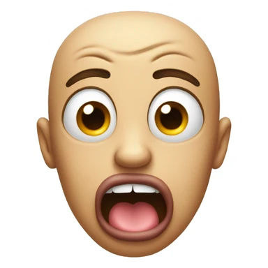 nervous tongue out sticker