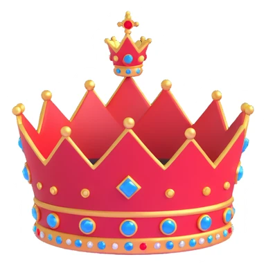 red crown with jewels sticker