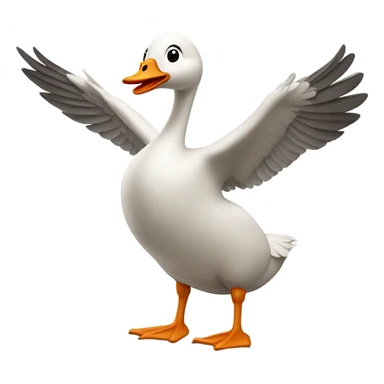An animated goose hold sticker