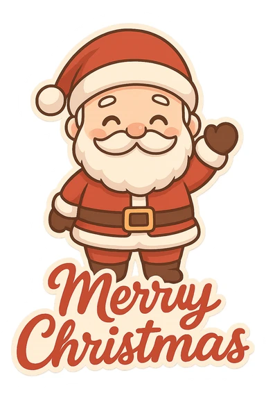 Merry christmas text, remove background sticker