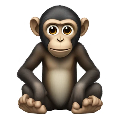 Photorealistic monkey with huge feet sticker