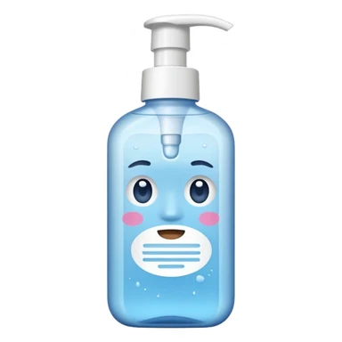 nettoyant visage avec ecriture sticker