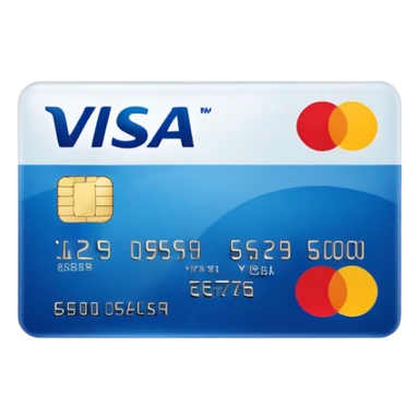 credit card with visa logo sticker