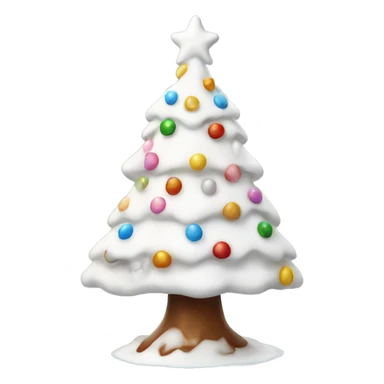 White candy land Christmas tree  sticker