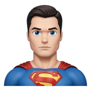 Superman with blue eyes sticker