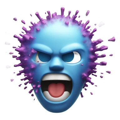 The Android logo exploding sticker