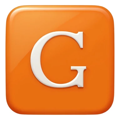 orange square emoji that says "G" sticker