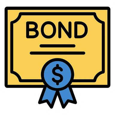 simple financial bond icon sticker