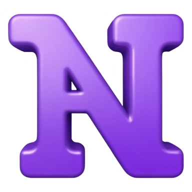 3D text that spells "you" in a shiny purple fancy font  sticker
