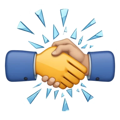 emoji of Handshake with a Slash (broken handshake) sticker