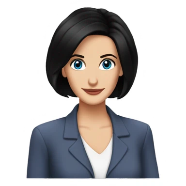 Monica Geller from friends blue eyes sticker