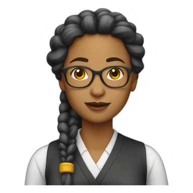 female professor with rasta sticker
