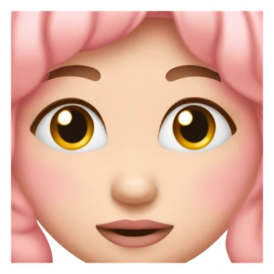 pink blushing face sticker