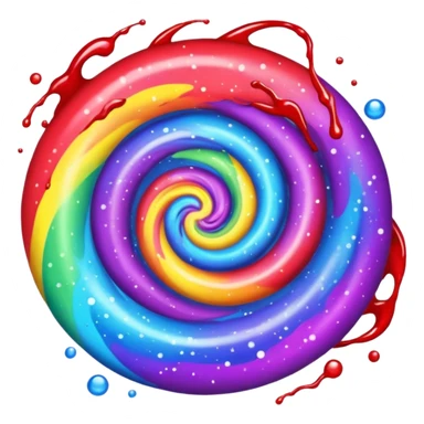 Rainbow galaxy starry blood sticker