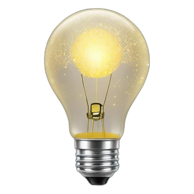 sparkles around the light bulb sticker