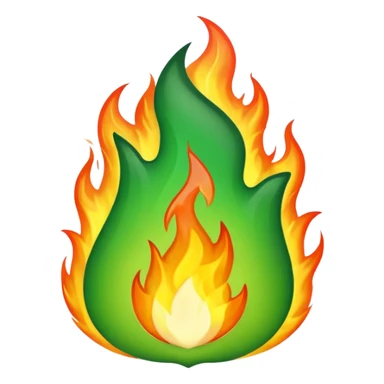 Make an burning greenflame sticker