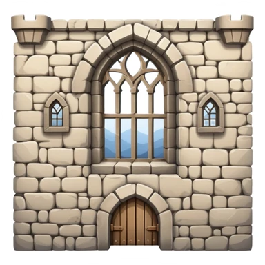Castle wall with stone and small windows sticker